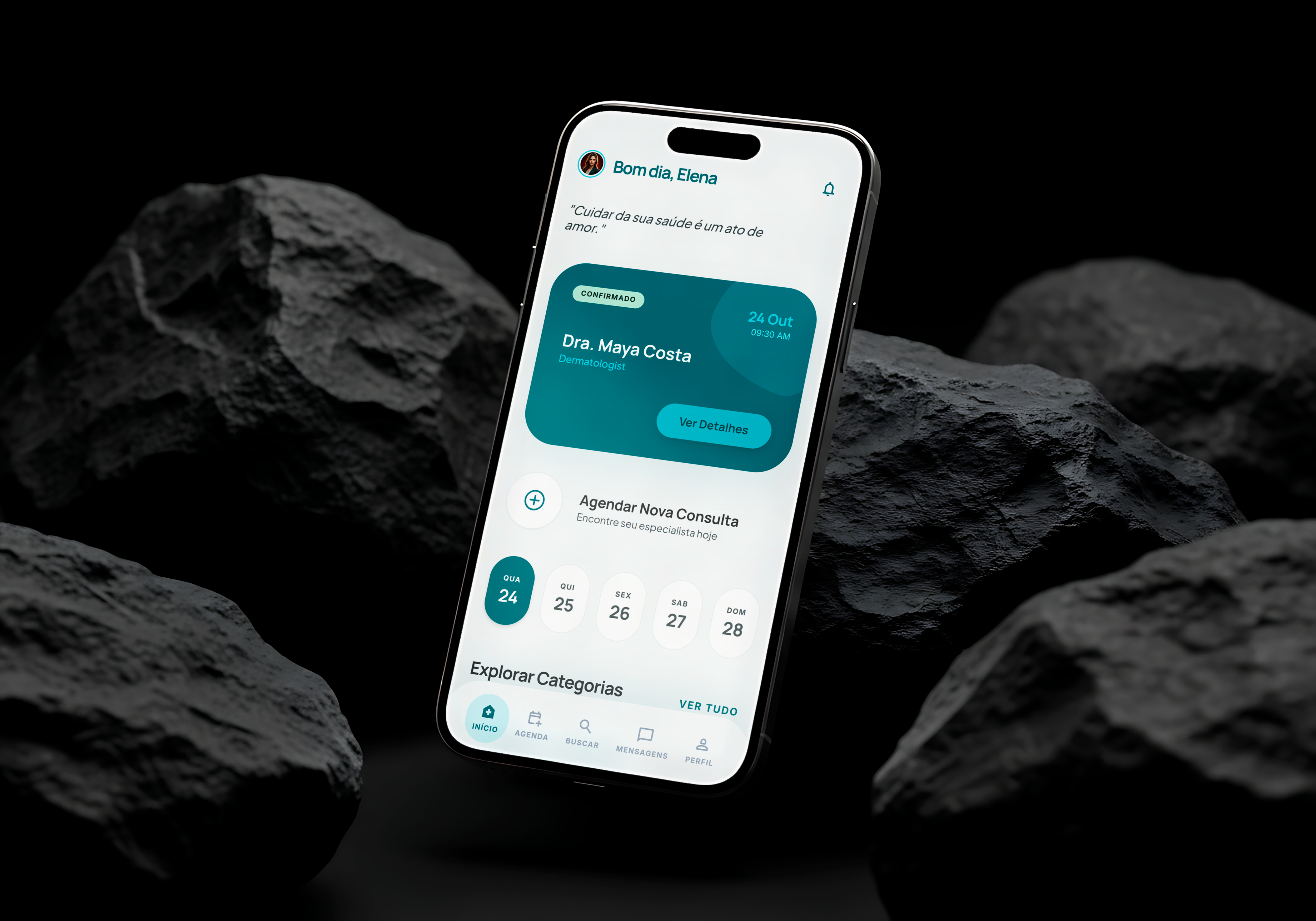 Clinica Mais Saude App mockup